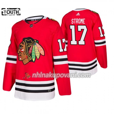 Chicago Blackhawks Dresy Dylan Strome 17 Adidas 2019-2020 Červená Authentic - Dětské Chicago Blackhawks Dresy Dylan Strome 17 Adidas 2019-2020 Červená Authentic - Dětské
